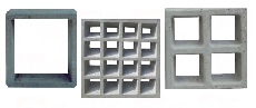 Elemento vazado de concreto furo quadrado